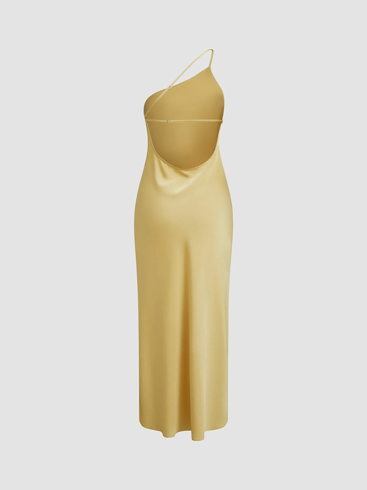 Winnie | Długa sukienka satynowa z odkrytymi plecami i rozcięciem, elegancki fason - Image 5