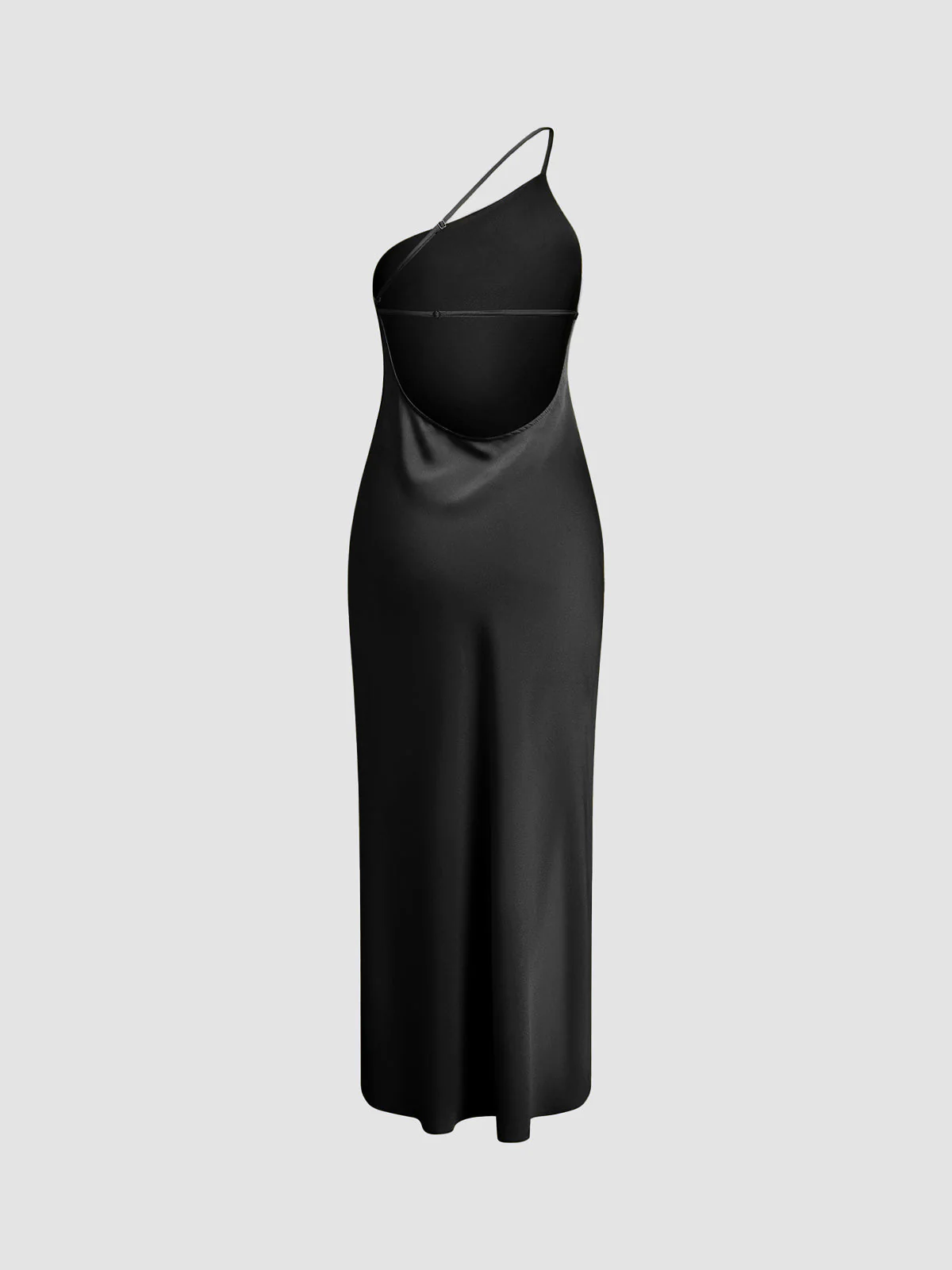 Winnie | Długa sukienka satynowa z odkrytymi plecami i rozcięciem, elegancki fason - Image 9