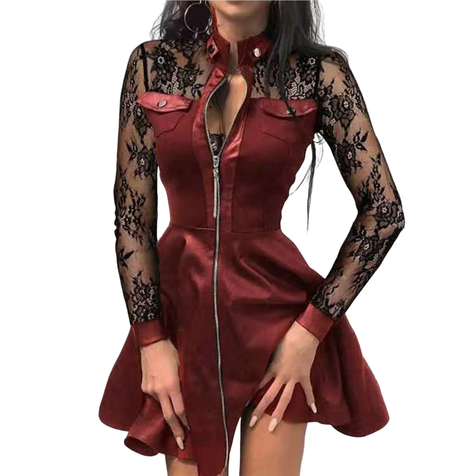 Yasmin | Sukienka damska w stylu gotyckim z zamkiem, elegancka wieczorowa - Image 5