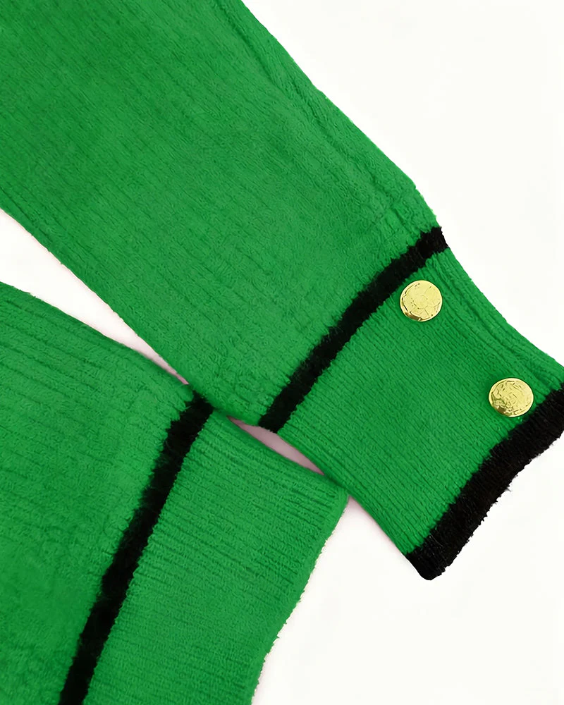 Zelda | Casualowy damski krótki sweter polo w stylu colorblock, nowoczesny i swobodny fason - Image 12