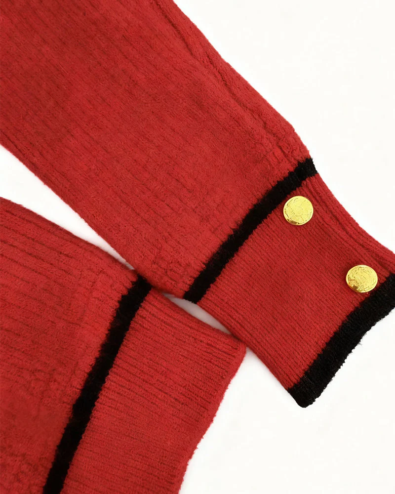 Zelda | Casualowy damski krótki sweter polo w stylu colorblock, nowoczesny i swobodny fason - Image 14